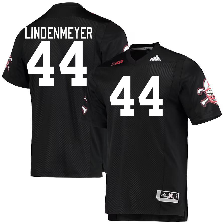 Men #44 Luke Lindenmeyer Nebraska Cornhuskers College Football Jerseys Stitched Sale-Black